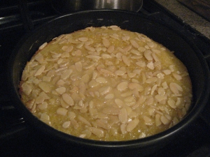 Photo of Butter Almond Cake in the cake pan