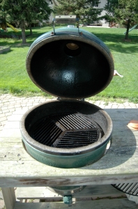 Interior view of the Big Green Egg